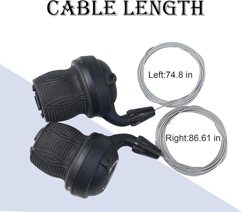 THALOUS Bicycle Twist Shifter Lever 3x7 3x6 Speed Revoshift Lever 21 18 Speed Twist Grip Gear for MTB Mountain Bike 1 Pair - Image 3